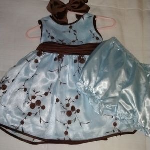 Baby formal dress with bloomers